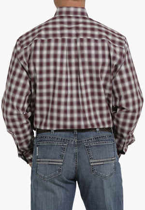 Cinch CLOTHING-Mens Long Sleeve Shirts Cinch Mens Plaid Button Down Long Sleeve Shirt