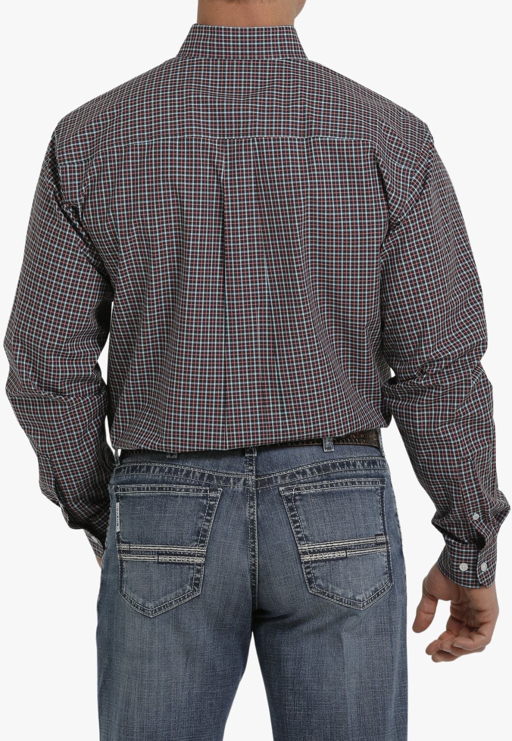Cinch CLOTHING-Mens Long Sleeve Shirts Cinch Mens Plaid Button Down Long Sleeve Shirt