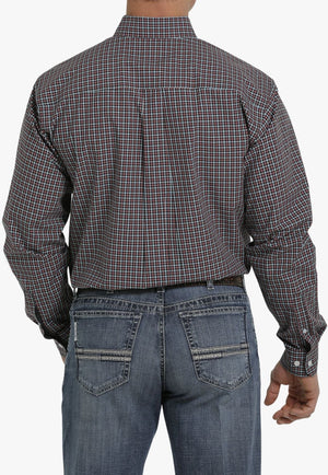 Cinch CLOTHING-Mens Long Sleeve Shirts Cinch Mens Plaid Button Down Long Sleeve Shirt