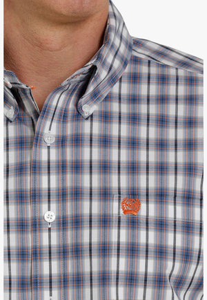Cinch CLOTHING-Mens Short Sleeve Shirts Cinch Mens Plaid Button Down Short Sleeve Shirt