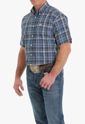 Cinch CLOTHING-Mens Short Sleeve Shirts Cinch Mens Plaid Button Down Short Sleeve Shirt