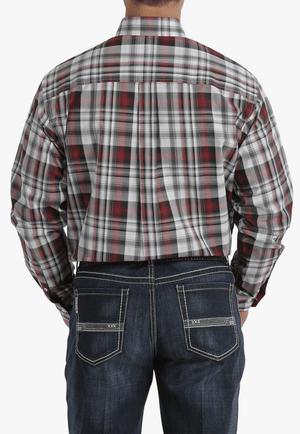 Cinch CLOTHING-Mens Long Sleeve Shirts Cinch Mens Plaid Long Sleeve Shirt