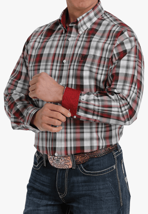 Cinch CLOTHING-Mens Long Sleeve Shirts Cinch Mens Plaid Long Sleeve Shirt