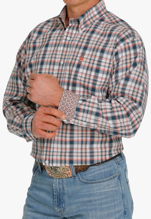 Cinch CLOTHING-Mens Long Sleeve Shirts Cinch Mens Plaid Long Sleeve Shirt
