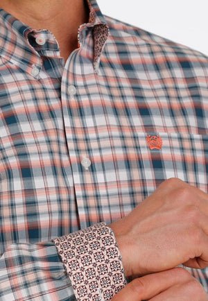 Cinch CLOTHING-Mens Long Sleeve Shirts Cinch Mens Plaid Long Sleeve Shirt
