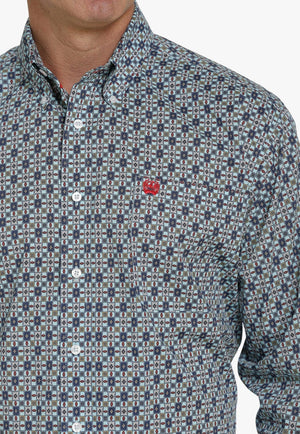 Cinch CLOTHING-Mens Long Sleeve Shirts Cinch Mens Plaid Long Sleeve Shirt