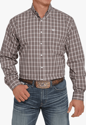 Cinch CLOTHING-Mens Long Sleeve Shirts Cinch Mens Plaid Long Sleeve Shirt