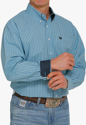Cinch CLOTHING-Mens Long Sleeve Shirts Cinch Mens Plaid Long Sleeve Shirt