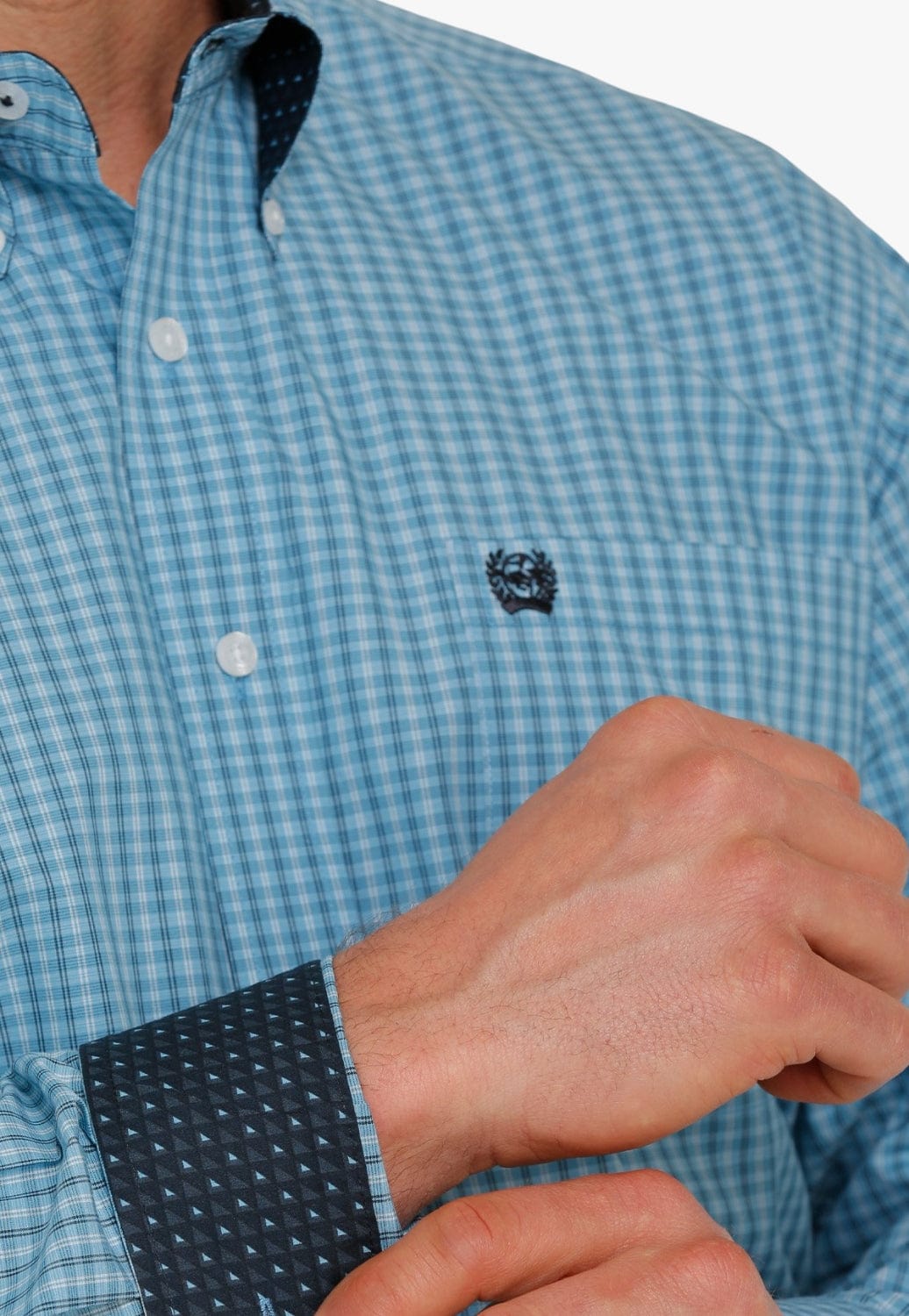 Cinch CLOTHING-Mens Long Sleeve Shirts Cinch Mens Plaid Long Sleeve Shirt