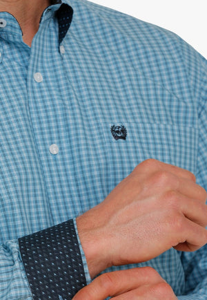 Cinch CLOTHING-Mens Long Sleeve Shirts Cinch Mens Plaid Long Sleeve Shirt