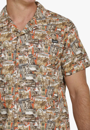 Cinch CLOTHING-Mens Short Sleeve Shirts Cinch Mens Rodeo Print Short Sleeve Shirt