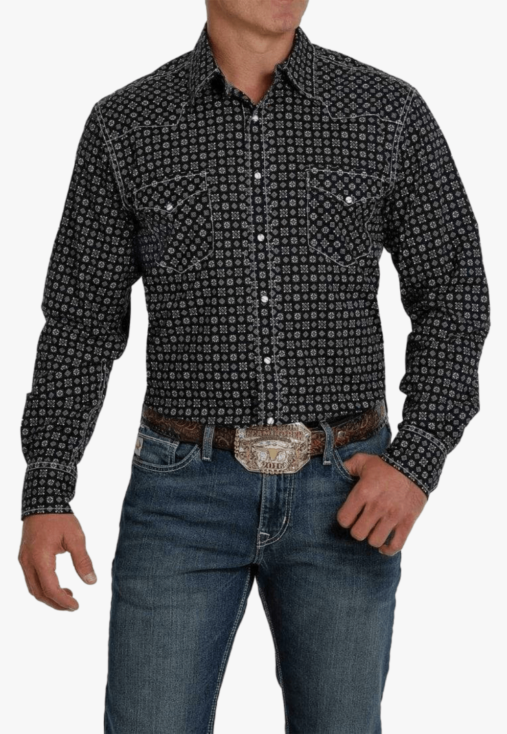 Cinch CLOTHING-Mens Long Sleeve Shirts Cinch Mens Snap Long Sleeve Shirt