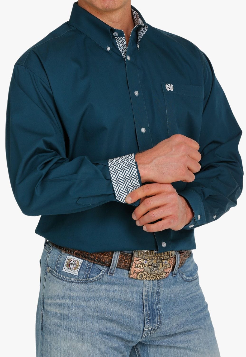 Cinch CLOTHING-Mens Long Sleeve Shirts Cinch Mens Solid Long Sleeve Shirt