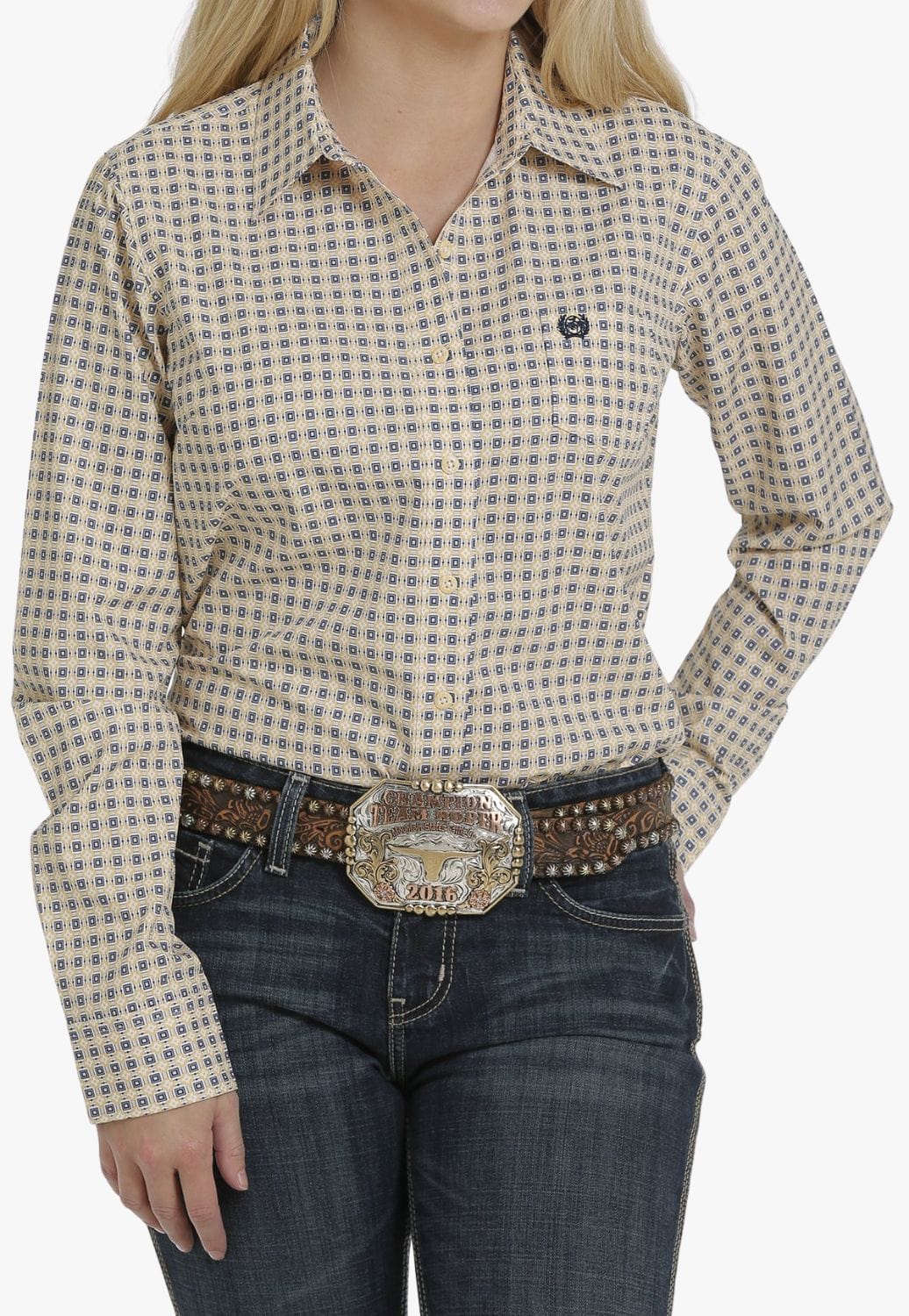 Cinch CLOTHING-Womens Long Sleeve Shirts Cinch Womens Arena Flex Long Sleeve Shirt