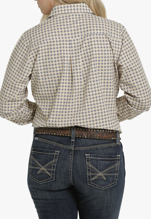 Women's Cinch Long Sleeve| ArenaFlex | Navy + Multi main image 0