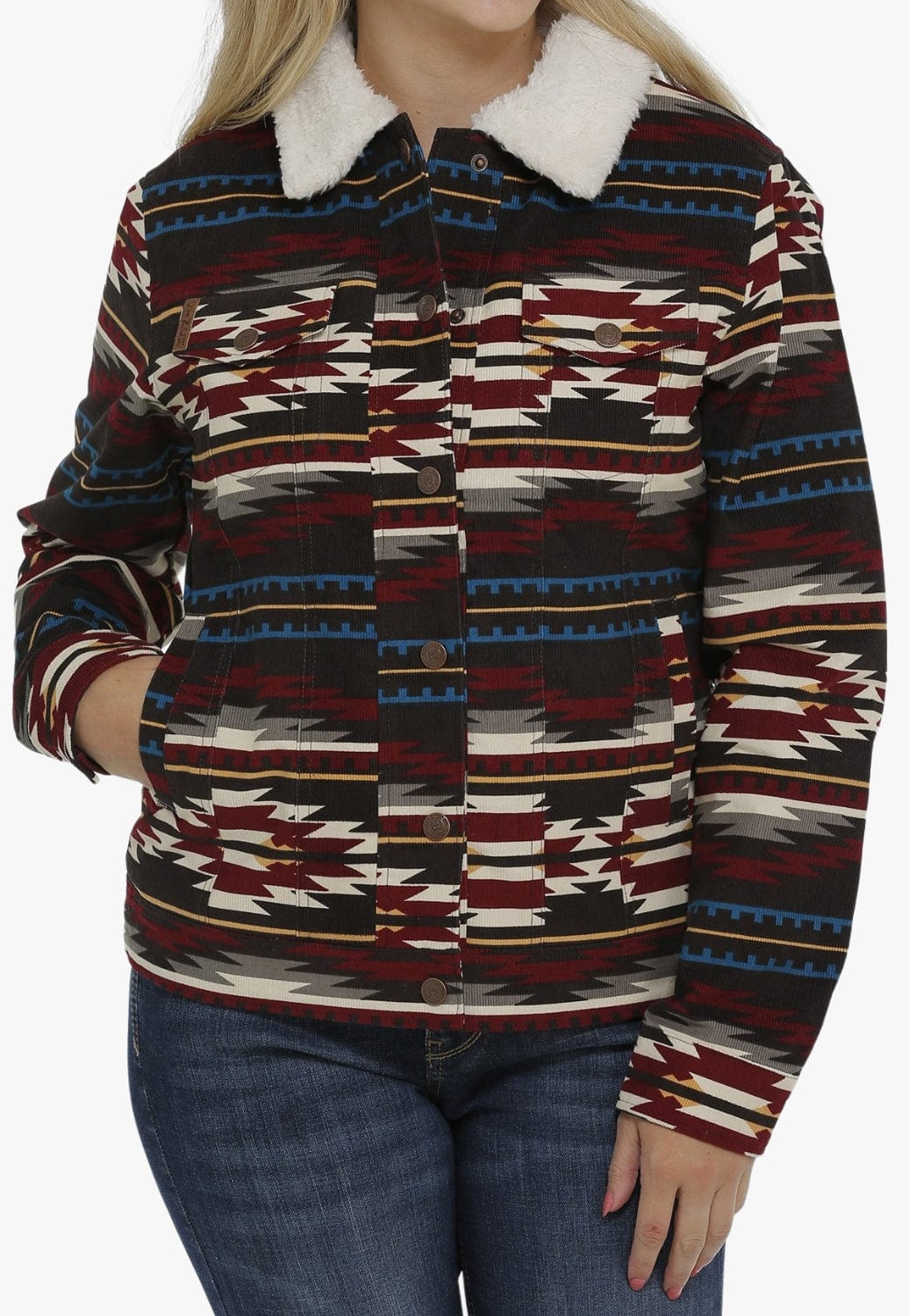 Cinch CLOTHING-Womens Jackets Cinch Womens Corduroy Trucker Jacket