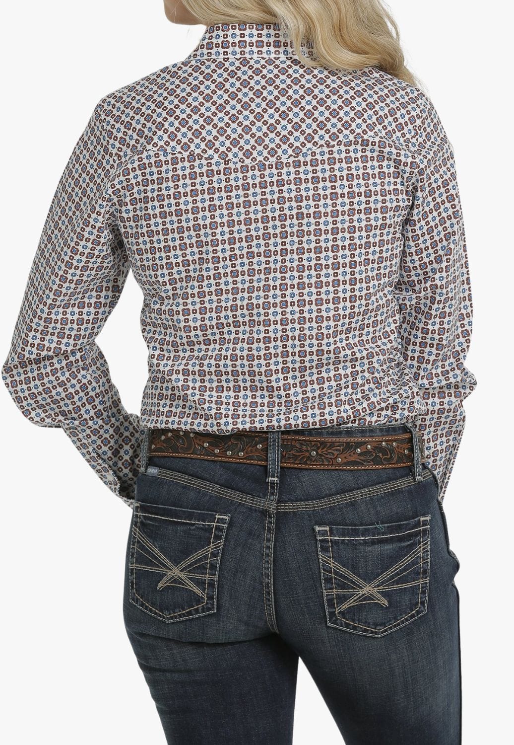 Cinch CLOTHING-Womens Long Sleeve Shirts Cinch Womens Geometric Long Sleeve Shirt