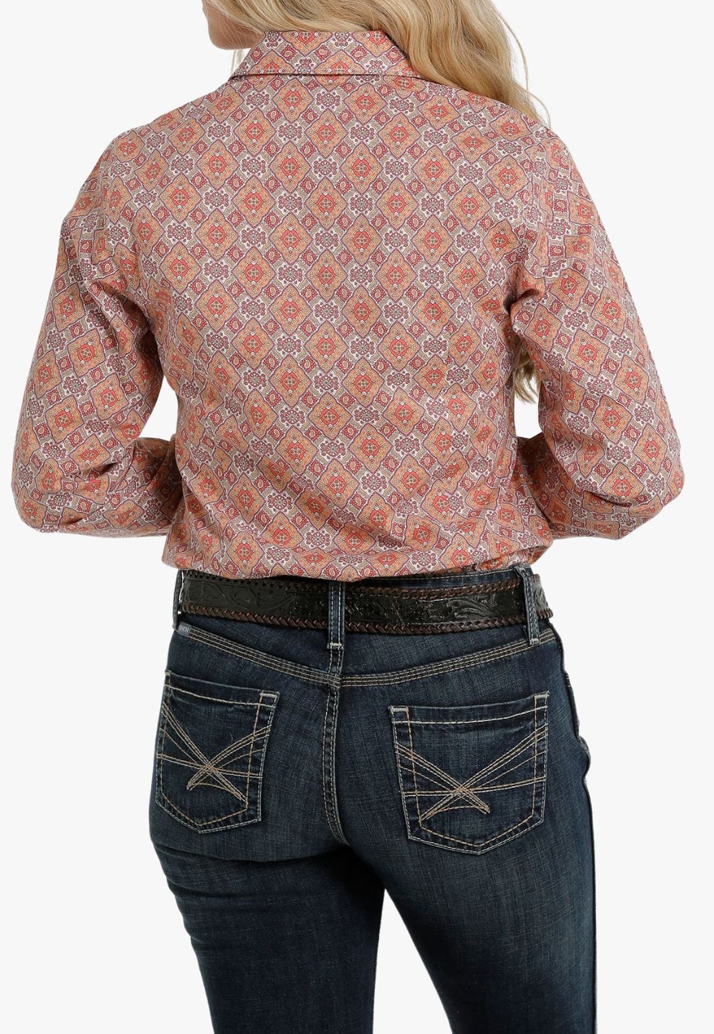 Cinch CLOTHING-Womens Long Sleeve Shirts Cinch Womens Geometric Long Sleeve Shirt