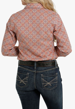 Cinch CLOTHING-Womens Long Sleeve Shirts Cinch Womens Geometric Long Sleeve Shirt