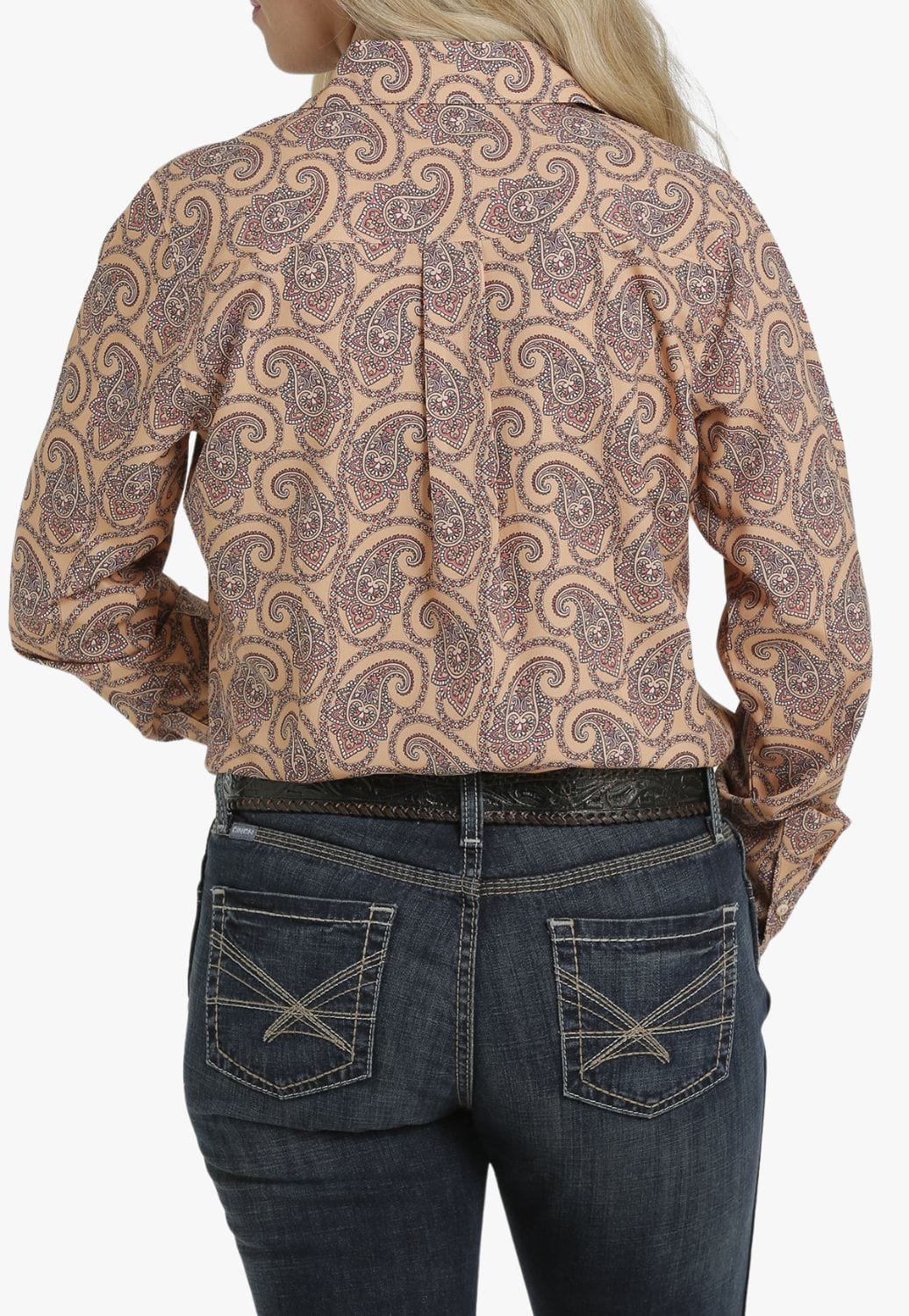 Cinch CLOTHING-Womens Long Sleeve Shirts Cinch Womens Paisley Print Arena Flex Long Sleeve Shirt