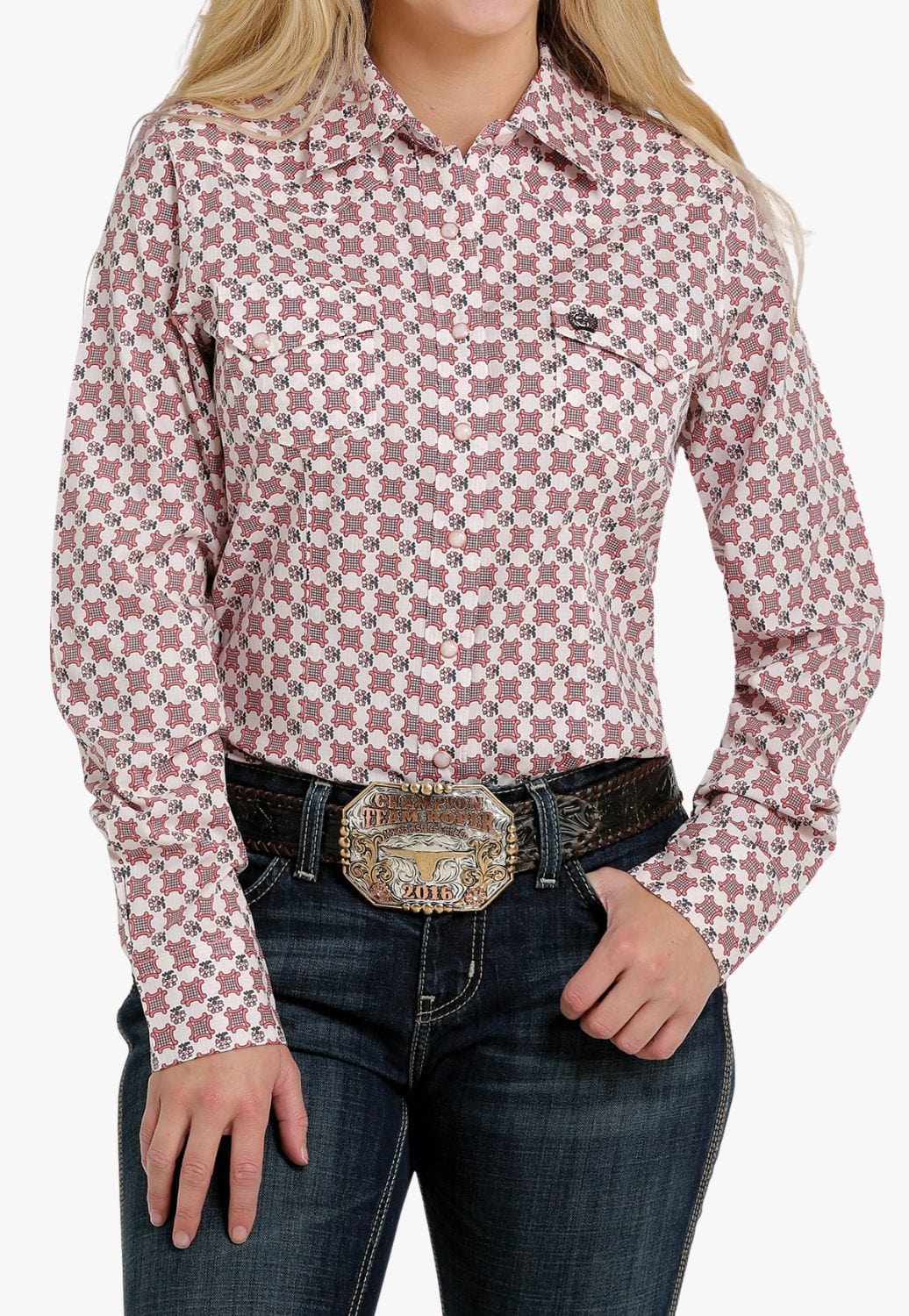 Cinch CLOTHING-Womens Long Sleeve Shirts Cinch Womens Snap Front Long Sleeve Shirt