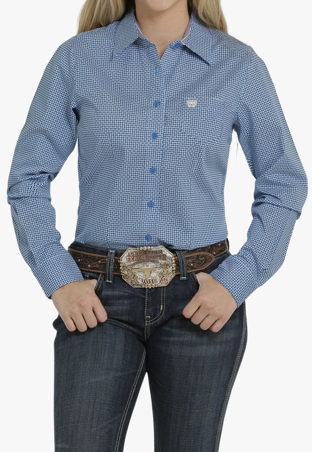 Cinch CLOTHING-Womens Long Sleeve Shirts Cinch Womens Stretch Long Sleeve Shirt