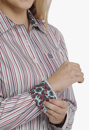 Cinch CLOTHING-Womens Long Sleeve Shirts Cinch Womens Western Long Sleeve Shirt