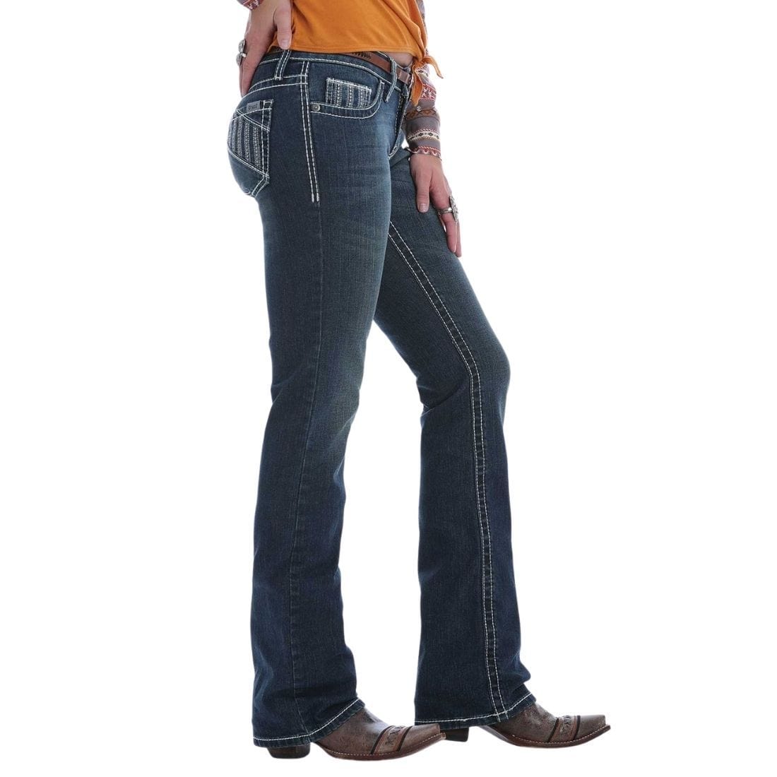 Jeans bootcut poches à rabat noir femme | Morgan Jeans bootcut poches à rabat noir femme | Morgan