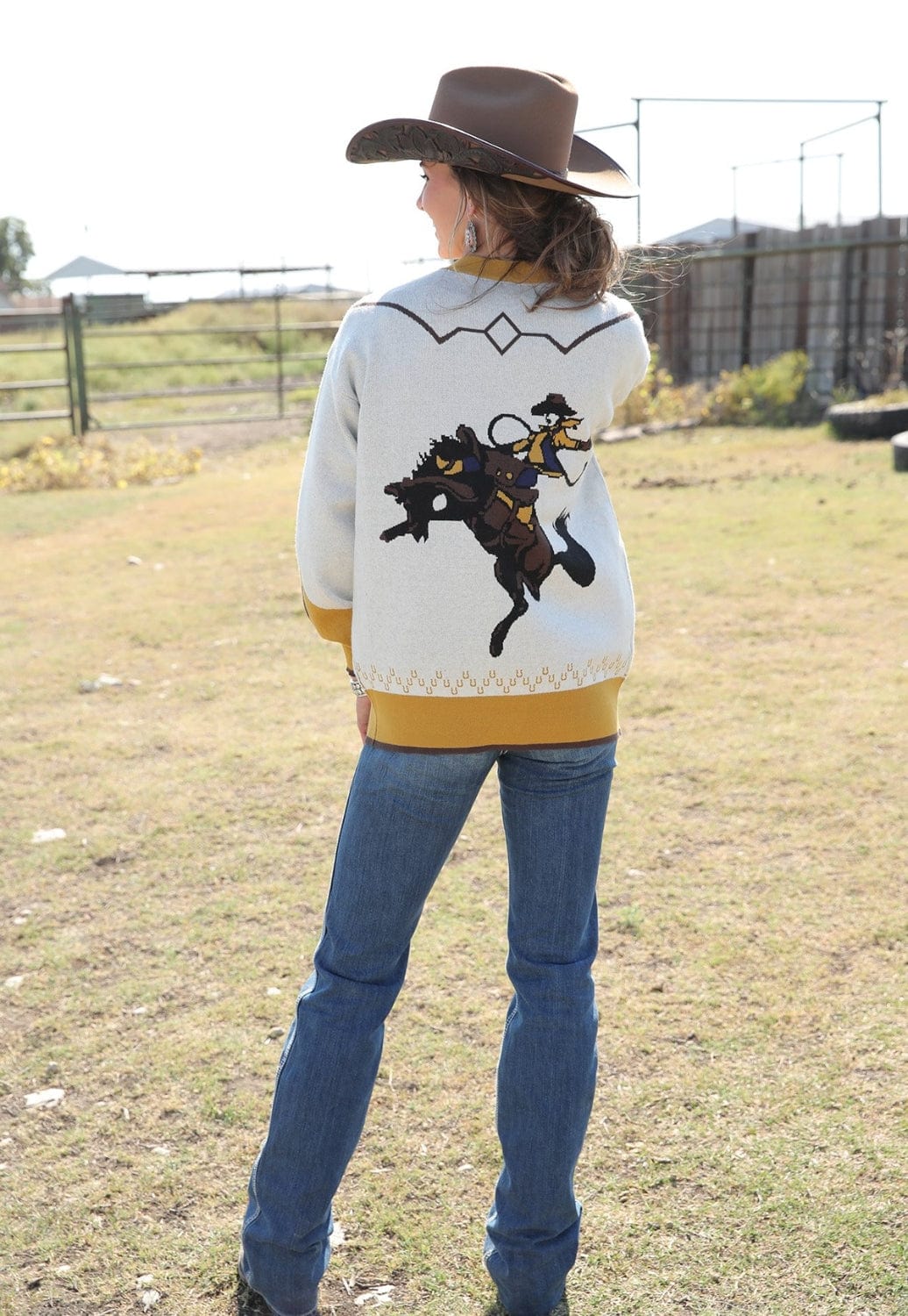 Cruel Girl CLOTHING-Womens Jackets Cruel Girl Womens Bucking Horse Cardigan