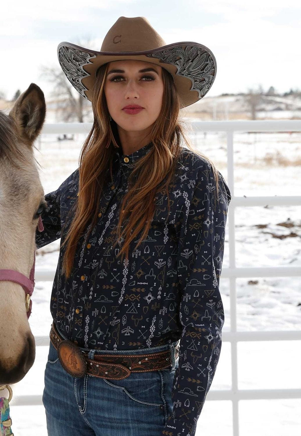 Cruel Girl CLOTHING-Womens Long Sleeve Shirts Cruel Girl Womens Snap Button Down Long Sleeve Shirt