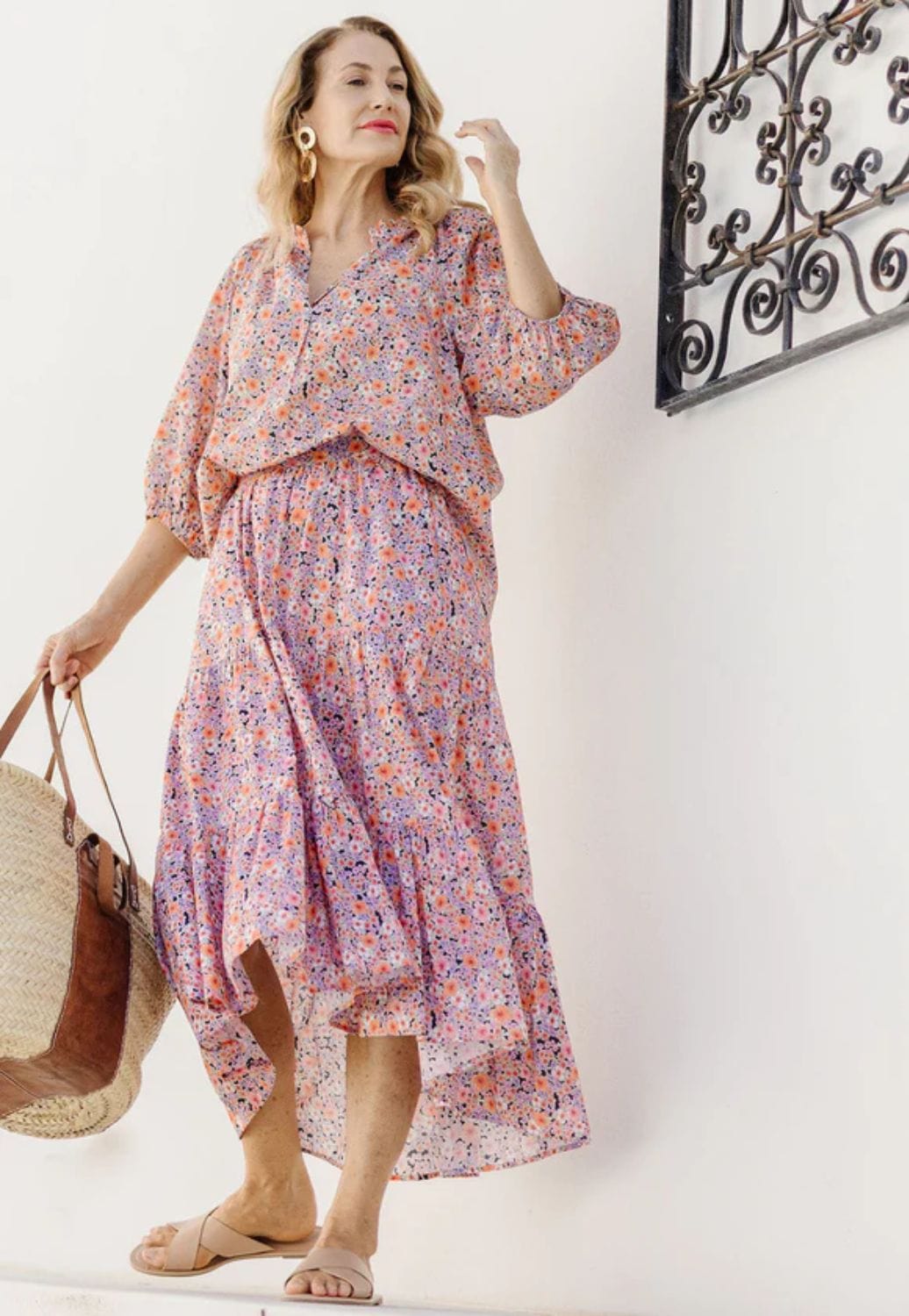 Goondiwindi Cotton CLOTHING-Womens Dress Tops / Shirts Goondiwindi Womens Peasant Floral Print Top