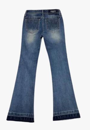 Grace In LA CLOTHING-Womens Jeans Grace In LA Girls 3D Eagle Jean