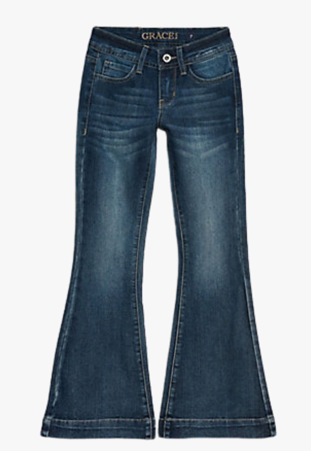 Grace In LA CLOTHING-Womens Jeans Grace In LA Girls Flare Jean