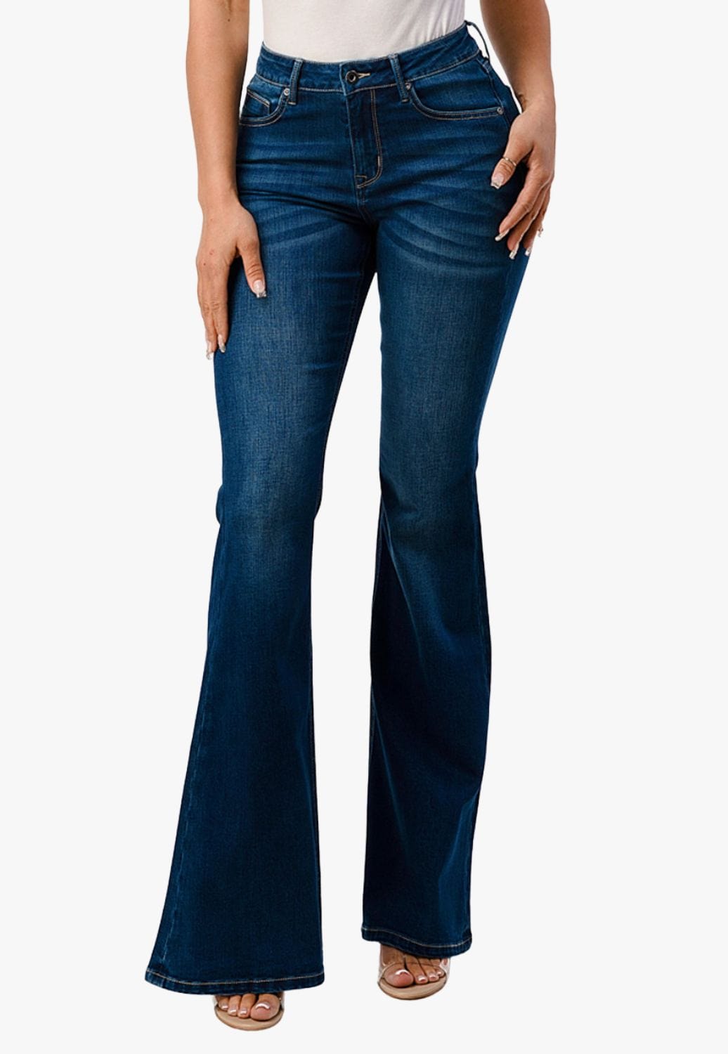 Grace In LA CLOTHING-Womens Jeans Grace In LA Womens Basic Flare Jean