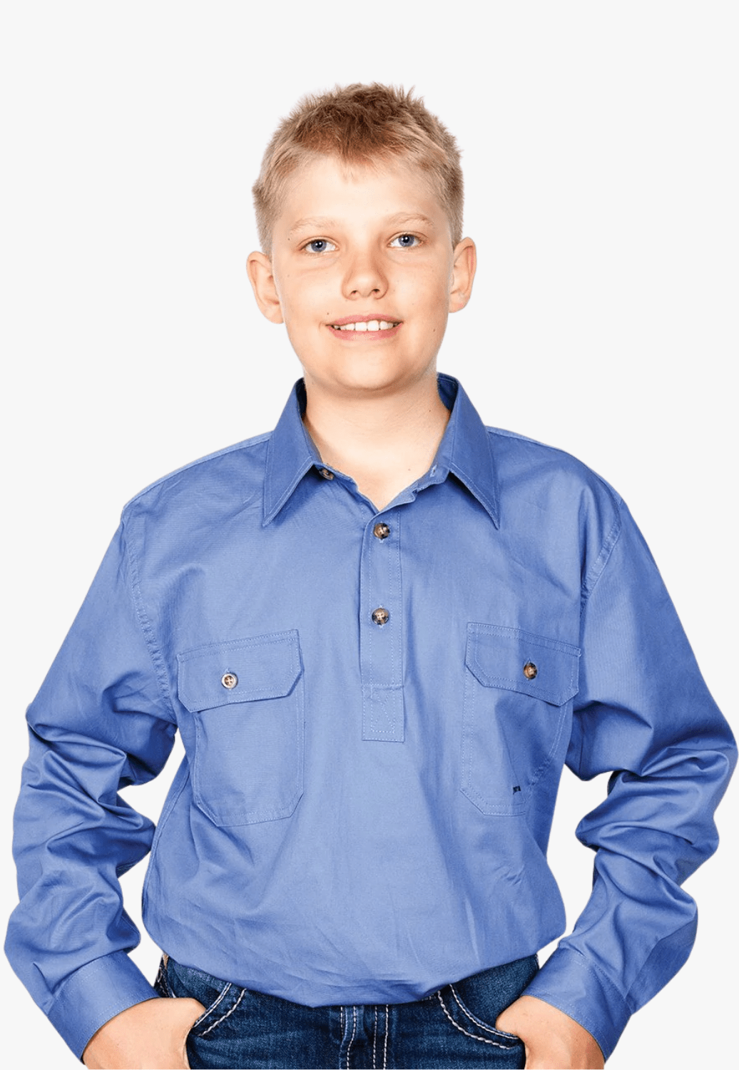 Just Country CLOTHING-Boys Long Sleeve Shirts Just Country Boys Lachlan Work Shirt JC30303