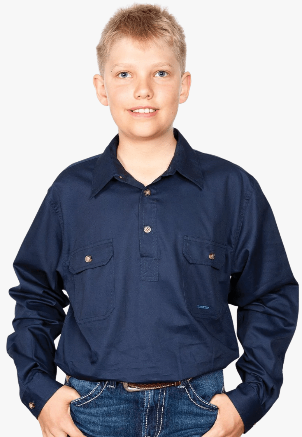 Just Country CLOTHING-Boys Long Sleeve Shirts Just Country Boys Lachlan Work Shirt JC30303