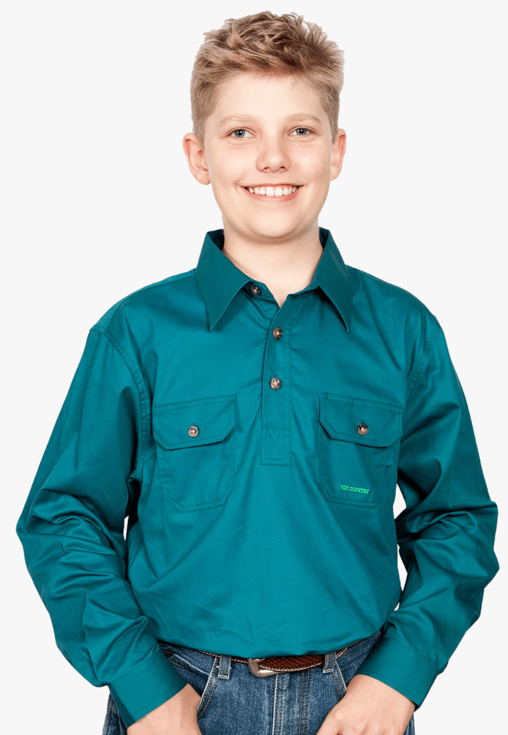 Just Country CLOTHING-Boys Long Sleeve Shirts Just Country Boys Lachlan Work Shirt JC30303