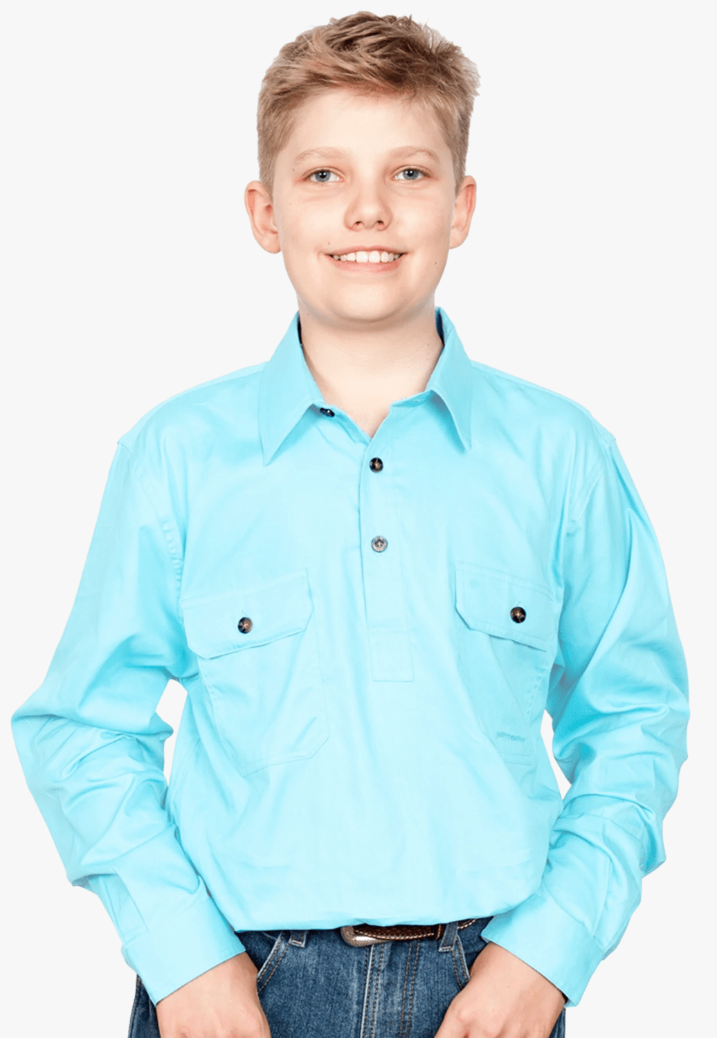 Just Country CLOTHING-Boys Long Sleeve Shirts Just Country Boys Lachlan Work Shirt JC30303