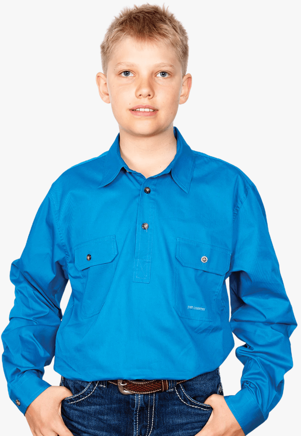 Just Country CLOTHING-Boys Long Sleeve Shirts Just Country Boys Lachlan Work Shirt JC30303