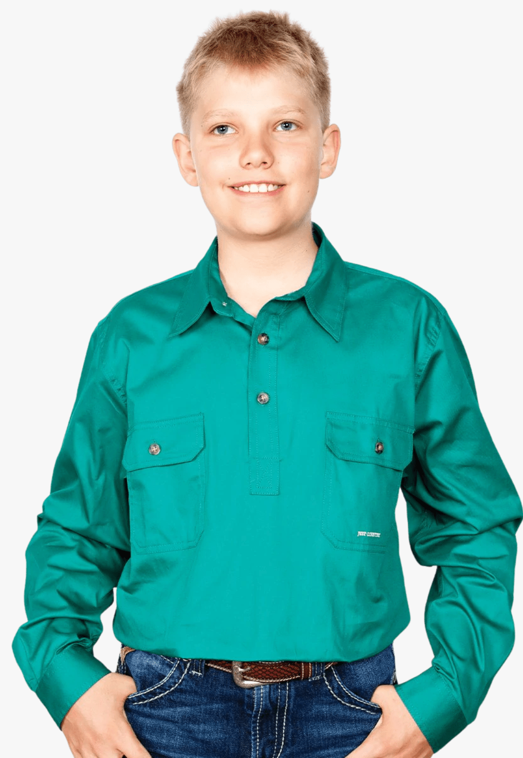 Just Country CLOTHING-Boys Long Sleeve Shirts Just Country Boys Lachlan Work Shirt JC30303