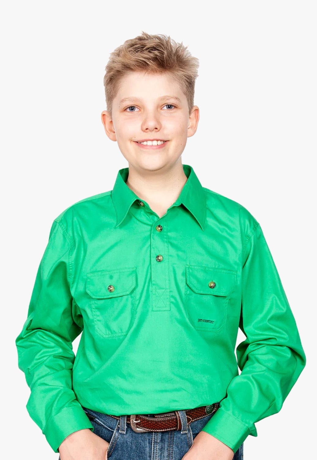 Just Country CLOTHING-Boys Long Sleeve Shirts Just Country Boys Lachlan Work Shirt JC30303