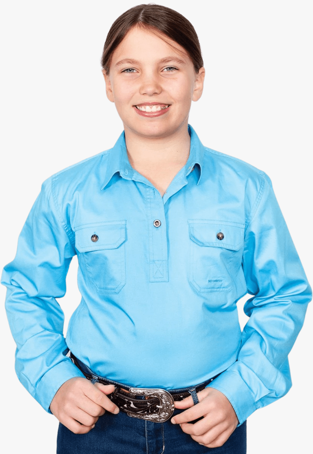 Just Country CLOTHING-Girls Long Sleeve Shirts Just Country Girls Kenzie Workshirt JC60606