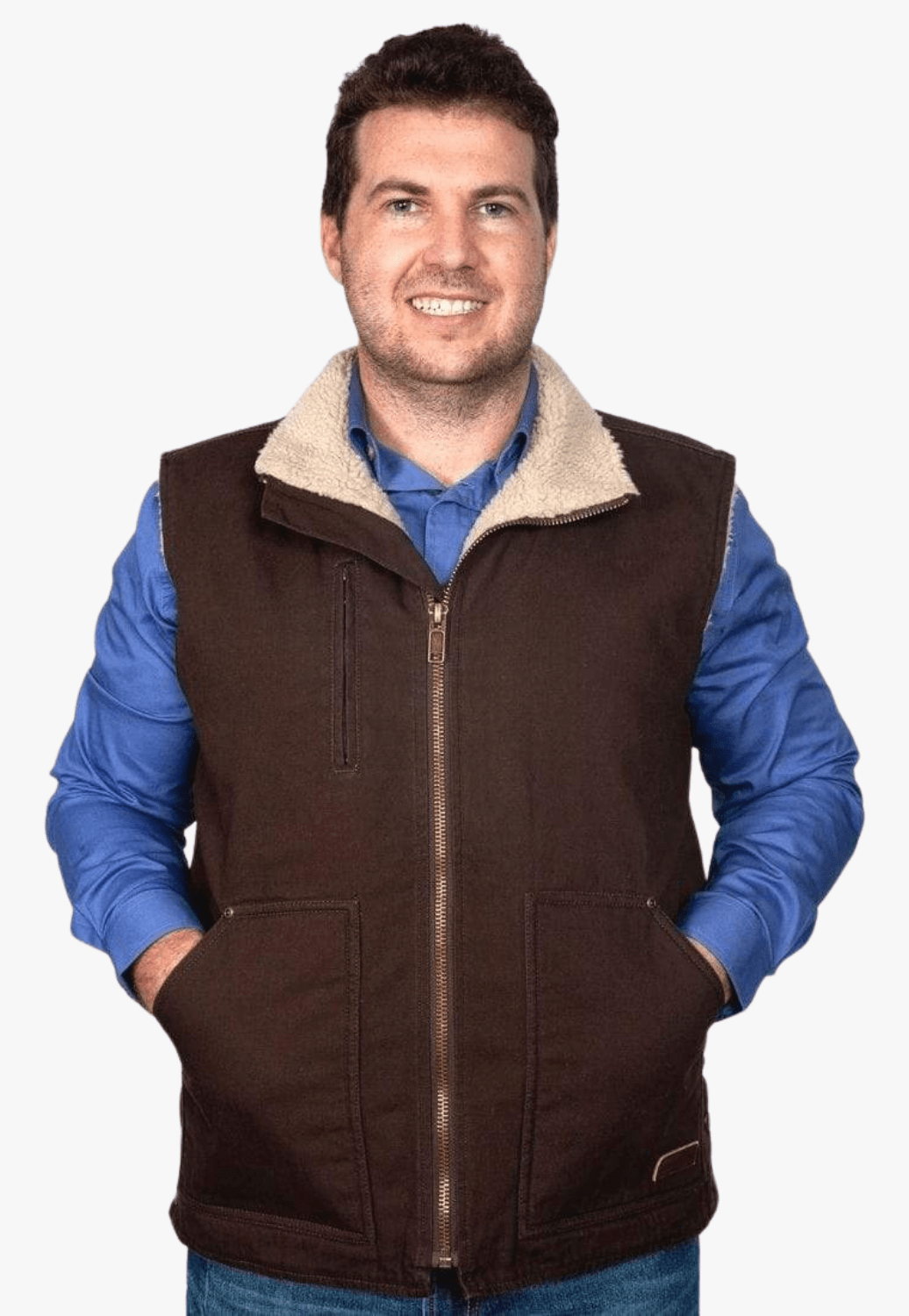 Just Country CLOTHING-Mens Vests Just Country Mens Diamantina Sherpa Vest