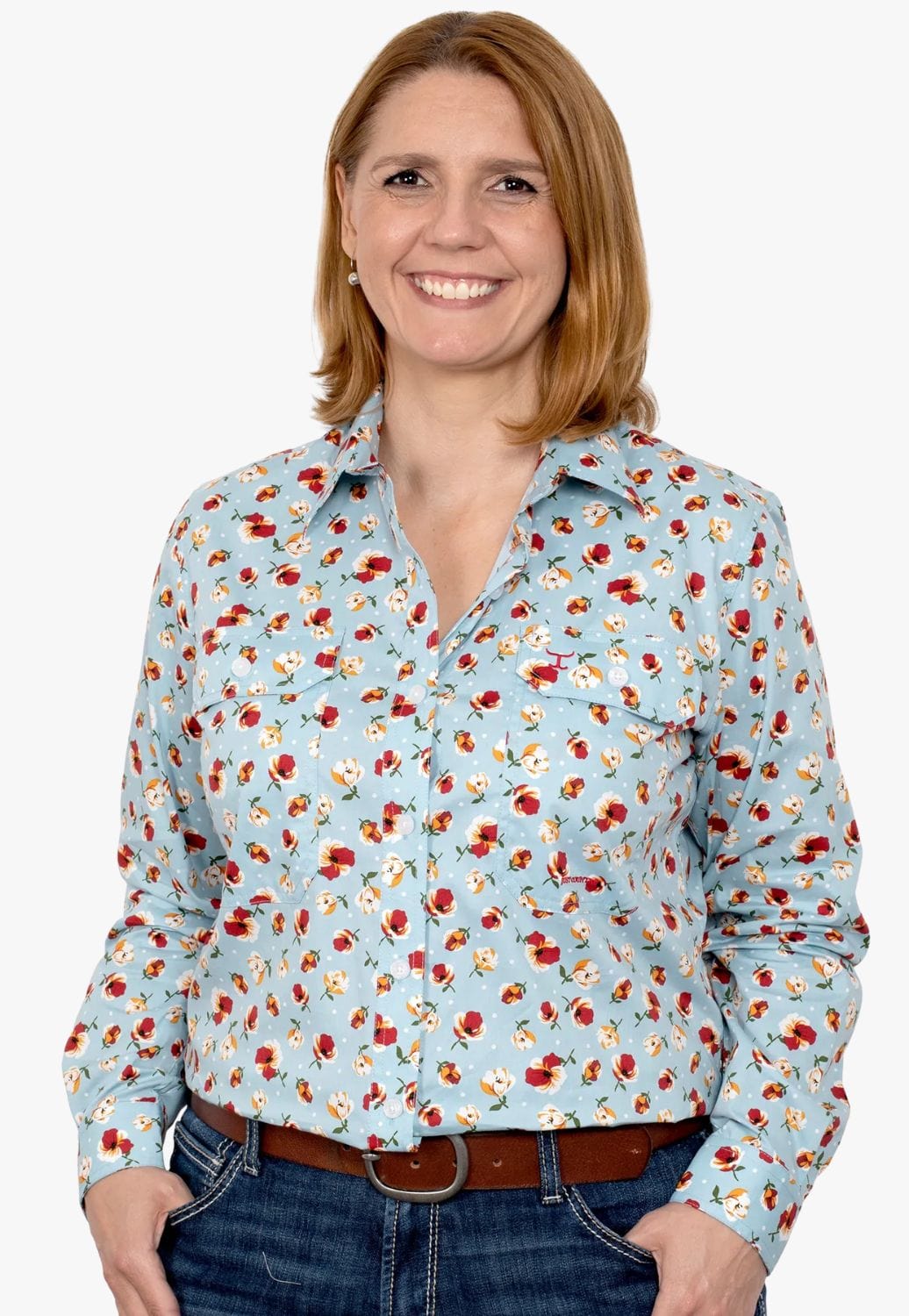 Just Country CLOTHING-Womens Long Sleeve Shirts Just Country Womens Abbey Long Sleeve Shirt