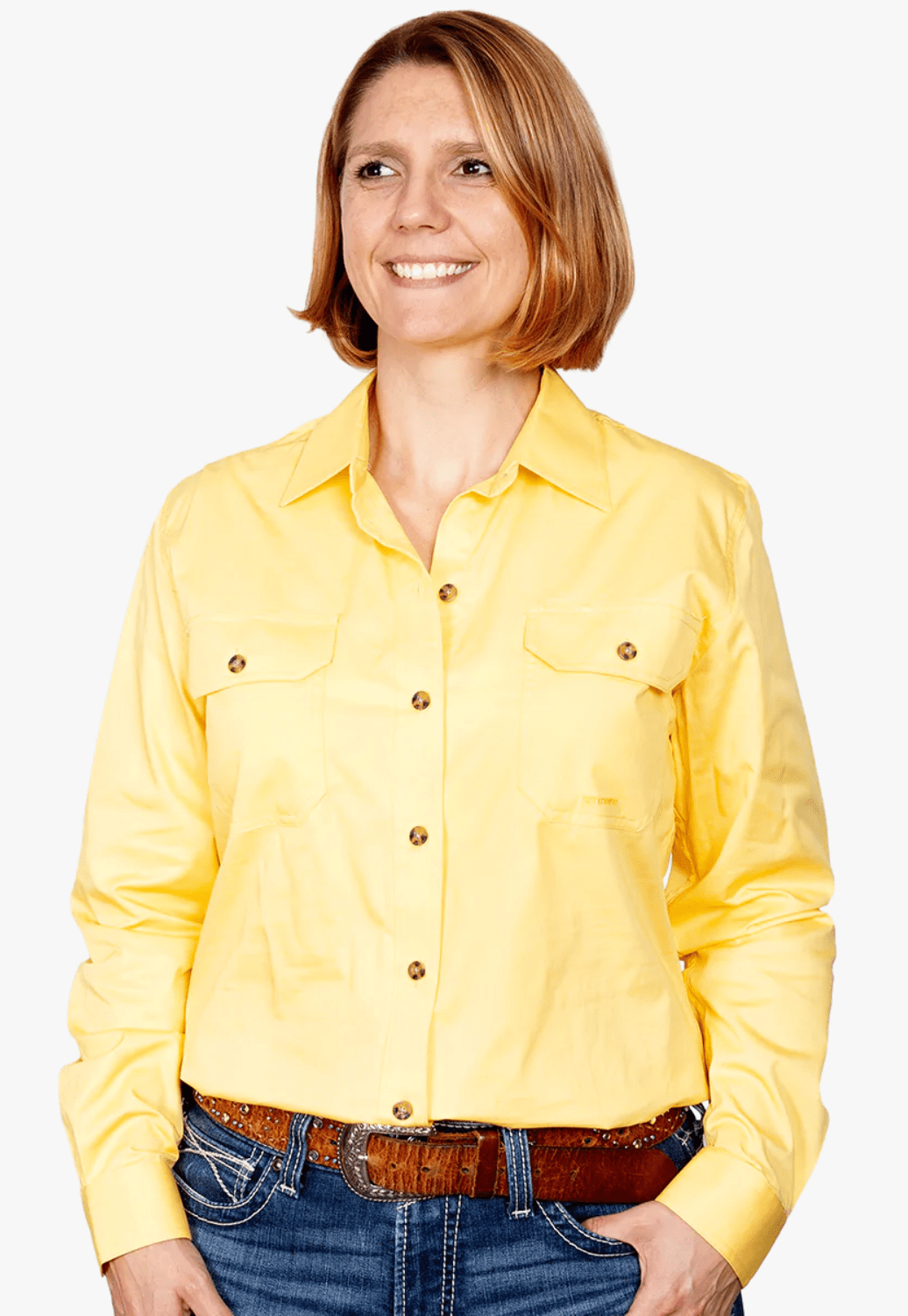 Just Country CLOTHING-Womens Long Sleeve Shirts Just Country Womens Brooke Work Shirt JC50502