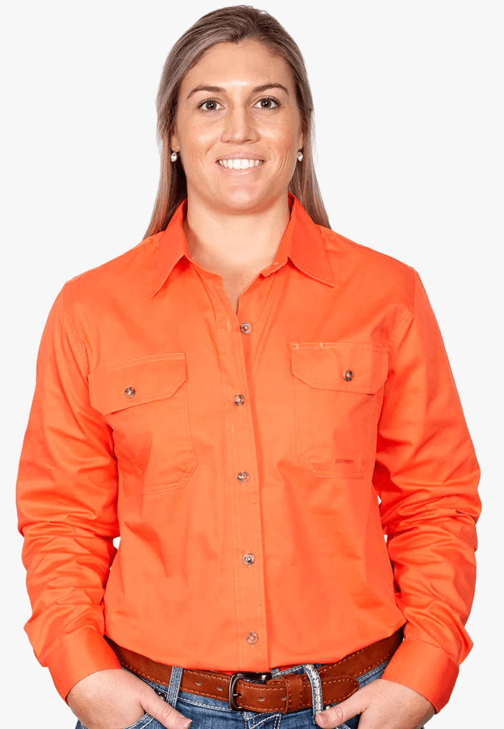 Just Country CLOTHING-Womens Long Sleeve Shirts Just Country Womens Brooke Work Shirt JC50502