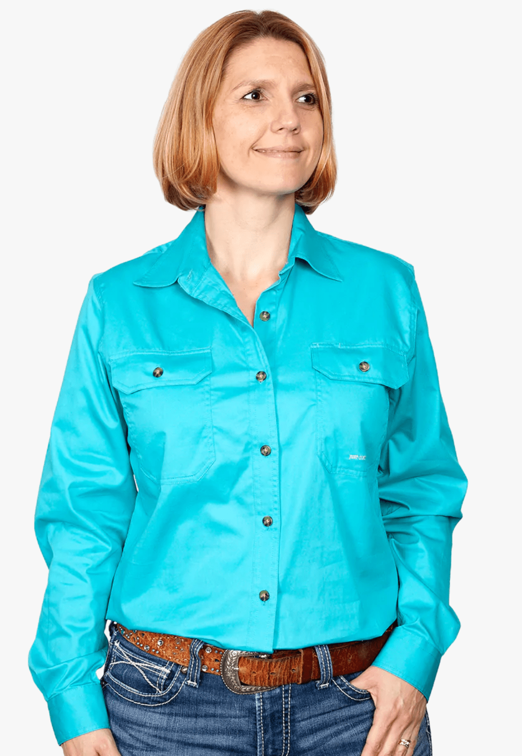 Just Country CLOTHING-Womens Long Sleeve Shirts Just Country Womens Brooke Work Shirt JC50502