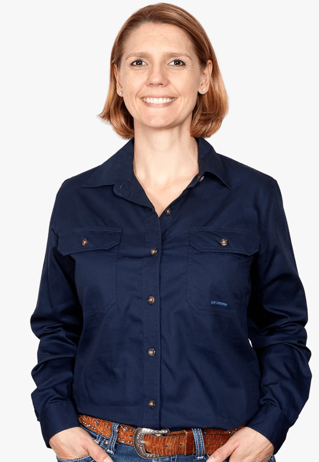 Just Country CLOTHING-Womens Long Sleeve Shirts Just Country Womens Brooke Work Shirt JC50502