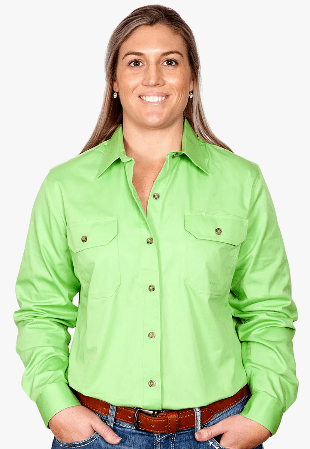 Just Country CLOTHING-Womens Long Sleeve Shirts Just Country Womens Brooke Work Shirt JC50502