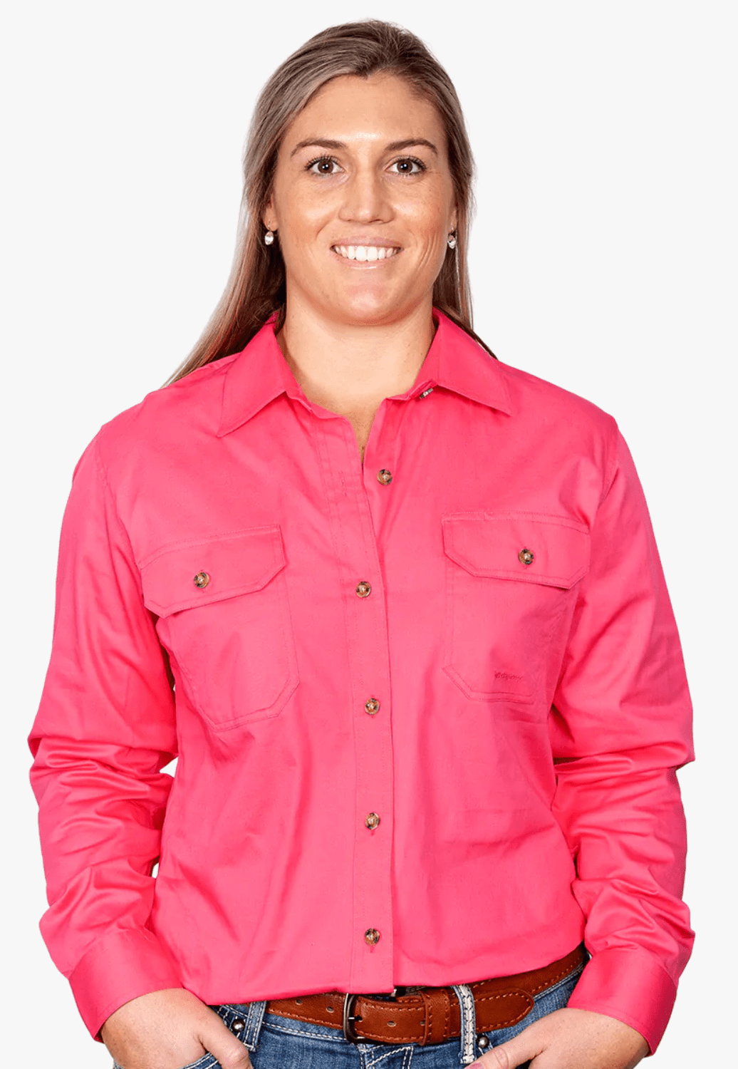 Just Country CLOTHING-Womens Long Sleeve Shirts Just Country Womens Brooke Work Shirt JC50502